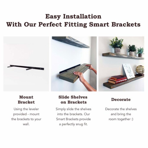 Willow & Grace Amanda 36 Wall Mount Shelves (2 Pack) with Amanda 24 Shelves Perspective: bottom
