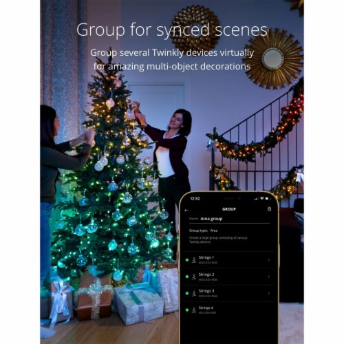 Twinkly Strings App-Controlled Smart LED Christmas Lights 250 Multicolor (4Pack) Perspective: bottom