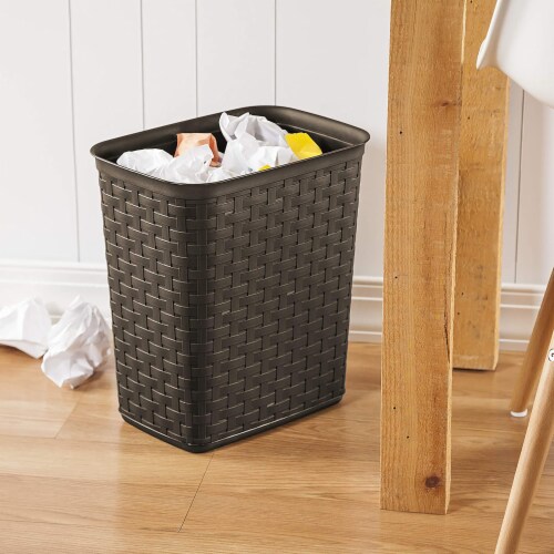 Sterilite - Black 3-Gallon Rectangular Wastebasket