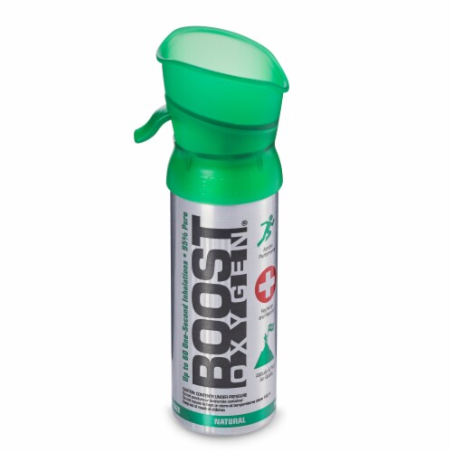 Boost Oxygen 3L Pocket Sized Canned Oxygen Bottle w/Mouthpiece, Natural (7 Pack) Perspective: bottom