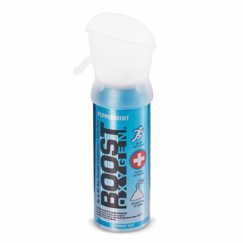Boost Oxygen 3L Pocket Sized Canned Oxygen with Mouthpiece, Peppermint (7 Pack) Perspective: bottom
