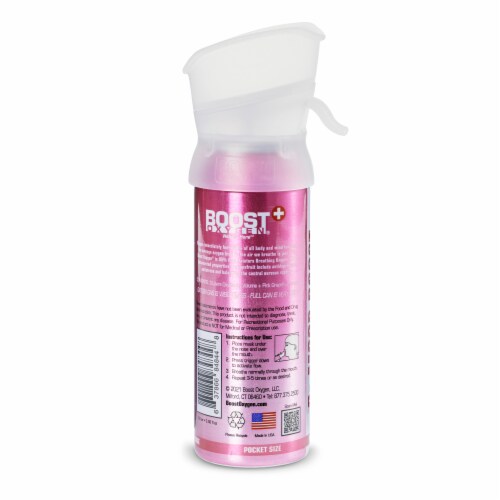 Boost Oxygen Pocket Sized Canned Oxygen w/ Mouthpiece, Pink Grapefruit (10 Pack) Perspective: bottom