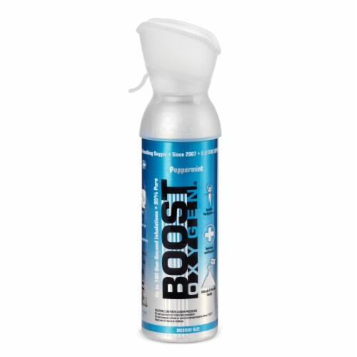 Boost Oxygen 3, 5, & 10L Supplemental Oxygen Can Bottle w/Mouthpiece, Peppermint Perspective: bottom