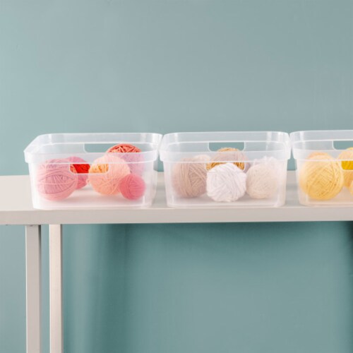 Sterilite 5.7 Qt. Large Plastic Stackable Storage Bin w/Clear Latch Lid (6  Pack), 6pk - Baker's