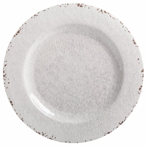 Gibson Studio California Mauna 12 Piece Melamine Dinnerware Set, Ice (4 Pack) Perspective: bottom