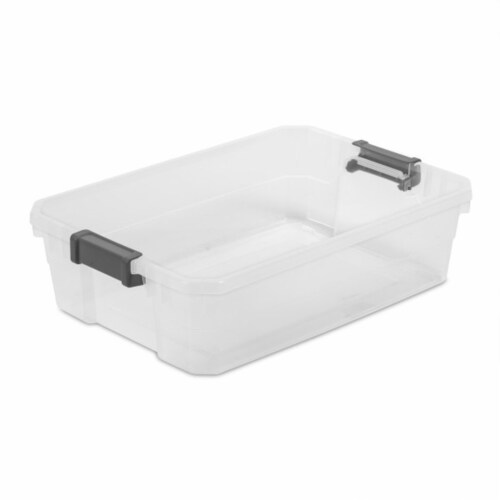 Sterilite 40 Qt Clear Plastic Storage Bin Totes w/ Latching Lid