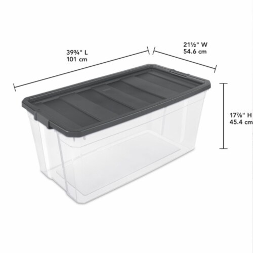 Clear Plastic Stackable Storage Boxes ~ 6 count