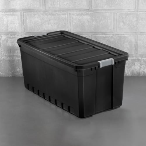 Sterilite 50 Gal Rugged Industrial Stackable Storage Tote w/ Lid