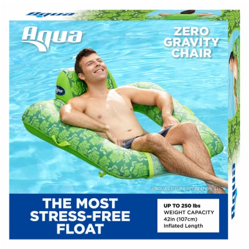 Aqua Leisure Zero Gravity Pool Float, Green & AquaPro 2 Seat Tow Rider, Orange Perspective: bottom
