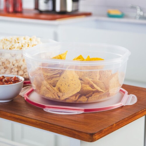 Sterilite Ultra Seal 8.10 Quart Plastic Food Storage Bowl Container, 6 Pack Perspective: bottom