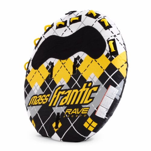 RAVE Sports Mass Frantic 4 Rider Boat Innertube + Mambo 3 Rider Inflatable Float Perspective: bottom
