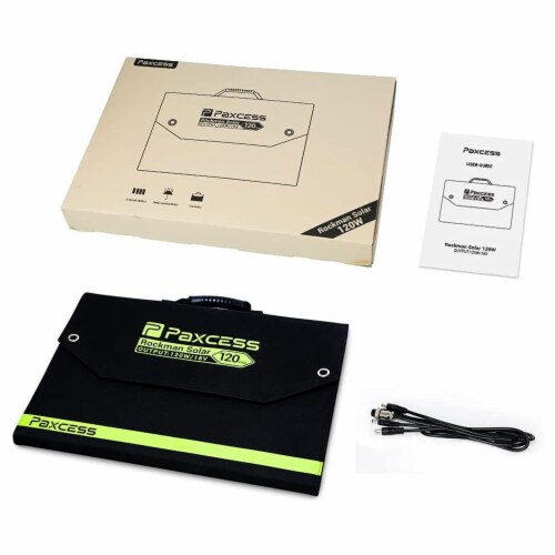 PAXCESS 120W Portable Solar Panel + Rockman Solar and