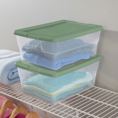 Sterilite 16 Qt Clear Plastic Storage Tote Home Organizer Bins w/Lid (36  Pack), 1 Piece - Foods Co.