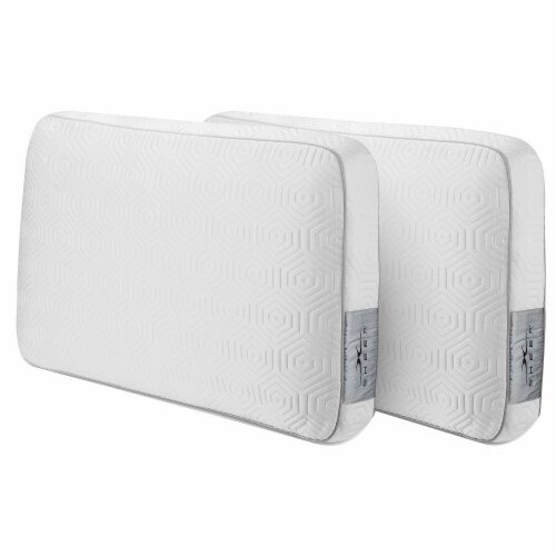 SHEEX Infinite Zen Performance Memory Foam Pillow, Standard/Queen Size (2 Pack) Perspective: bottom