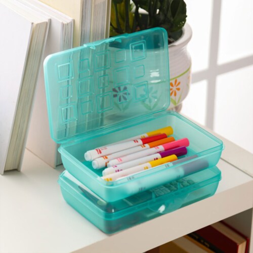 Sterilite Translucent Pencil Case School Supply Storage Box, Blue Tint (12  Pack), 1 Piece - Fry's Food Stores