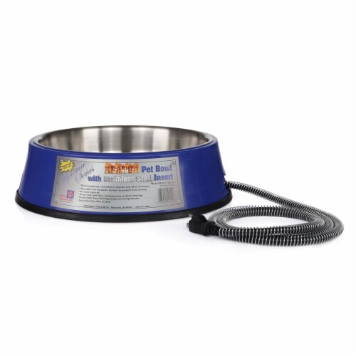 Stainless steel best sale heated water bowl