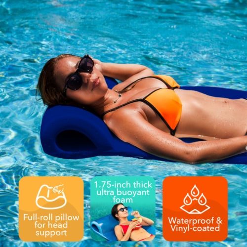 TRC Recreation Sunsation 1.75 Thick Foam Lounger Pool Float 2 Pack Navy Blue 2 Piece Dillons Food Stores