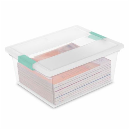 Sterilite Medium Clear Multipurpose Plastic Storage Tote, 4 Pack