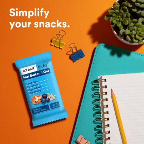 RXBAR Nut Butter and Oat Blueberry Cashew Butter Protein Bars Perspective: bottom