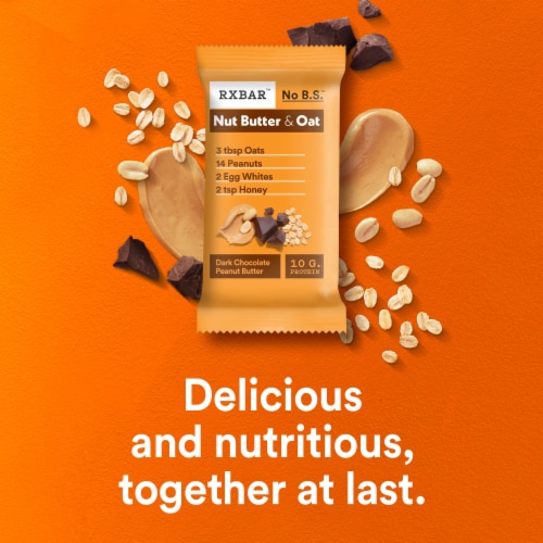 RXBAR Nut Butter and Oat Dark Chocolate Peanut Butter Protein Bars Perspective: bottom