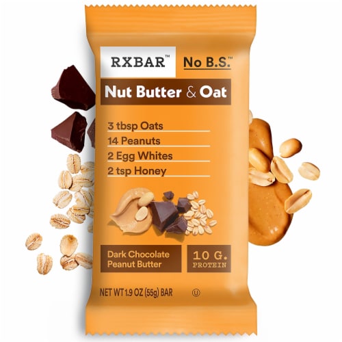 RXBAR® Nut Butter and Oat Dark Chocolate Peanut Butter Protein Bars Perspective: bottom
