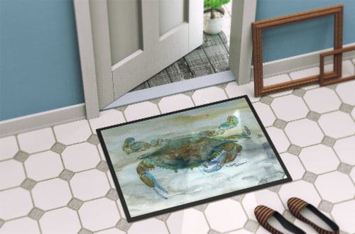 Carolines Treasures SC2002JMAT Crab a leg up Watercolor Doormat 24x36 Perspective: bottom