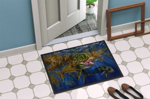 Carolines Treasures  JMA2013MAT Seaweed Salad Mahi Indoor or Outdoor Mat 18x27 Perspective: bottom