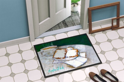 Carolines Treasures  MW1271MAT Breakfast Delight Beignets Indoor or Outdoor Mat Perspective: bottom