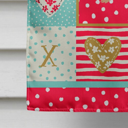 Carolines Treasures  CK5434CHF Silkie Guinea Pig Love Flag Canvas House Size, Re Perspective: bottom