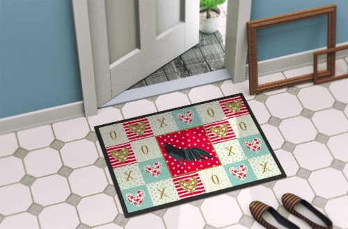 Carolines Treasures  CK5260MAT Sumatra Chicken Love Indoor or Outdoor Mat 18x27, Perspective: bottom