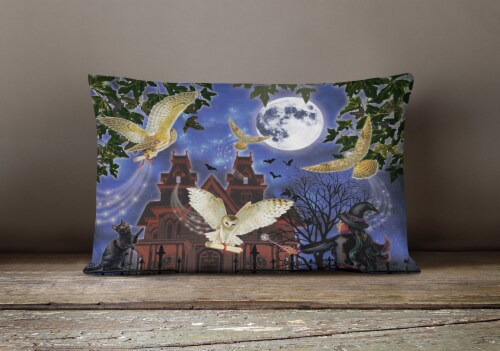Carolines Treasures  PRS4051PW1216 Halloween Owl Express Canvas Fabric Decorativ Perspective: bottom