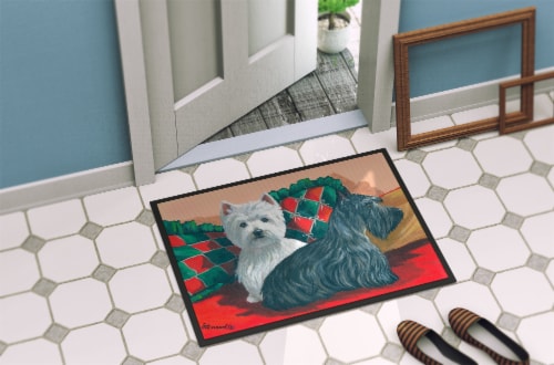 Carolines Treasures PPP3277MAT Westie and Scottie Great Scots Doormat 18x27 18Hx27W Mariano s