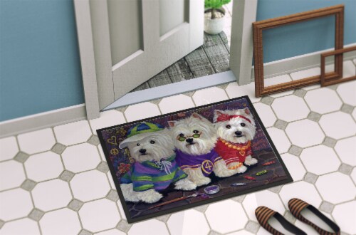 Carolines Treasures PPP3280MAT Westie Free Spirits Indoor or Outdoor Mat 18x27 Perspective: bottom