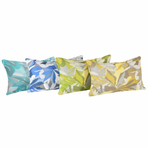 Astella Pacifica Dewey Lumbar Throw Pillow - Green Perspective: bottom