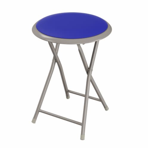 Trademark Home Portable 18 Inch Folding Padded Stool 300 Pound Capacity Indoor Use Multiple C 1 unit Gerbes Super Markets