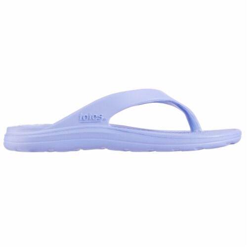 Totes Women's Sol Bounce Ara Thong Sandals - Purple, 10 - Harris