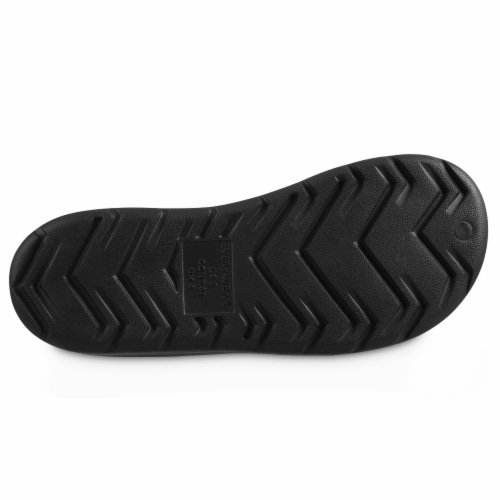 Totes Everywear Ara Cross Slide Women's Sandals - Black Perspective: bottom