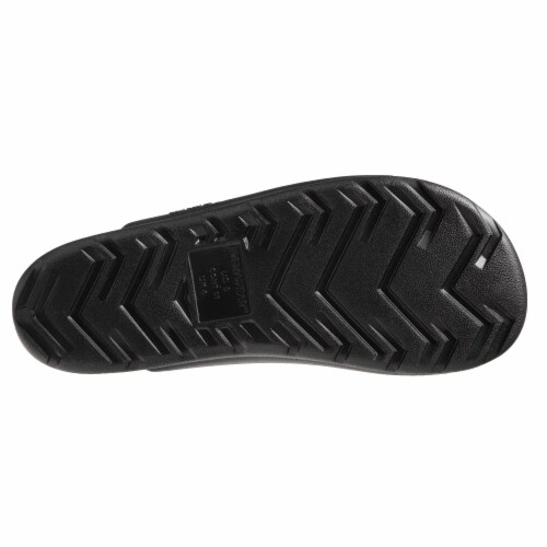 Totes Men's Everywear Double Buckle Slide Sandals - Black Perspective: bottom