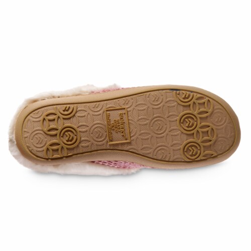 Isotoner® Lara Cenille Hoodback Slipper - Tan Perspective: bottom