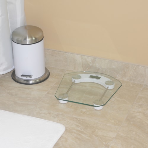 Home Basics Glass Bathroom Scale Perspective: bottom