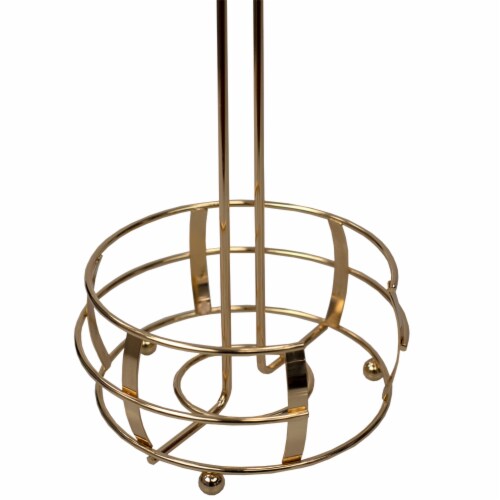 Home Basics Lyon Free-Standing Paper Towel Holder, Rose Gold Perspective: bottom