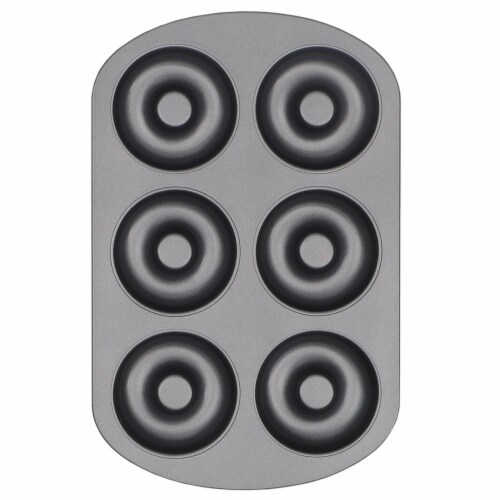 Home Basics 6-Cup Non-Stick Donut Pan, Black Perspective: bottom