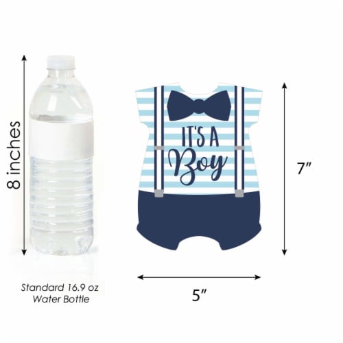 Big Dot of Happiness It's a Boy - Baby Bodysuit Decor DIY Blue Baby Shower Essentials - 20 Ct Perspective: bottom