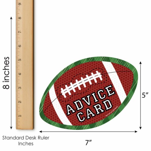 Big Dot of Happiness End Zone Football - Wish Card Activities Shaped Advice Cards Game 20 Ct Perspective: bottom