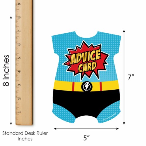 Big Dot of Happiness Bam Superhero - Wish Card Activities - Shaped Advice Cards Game - 20 Ct Perspective: bottom