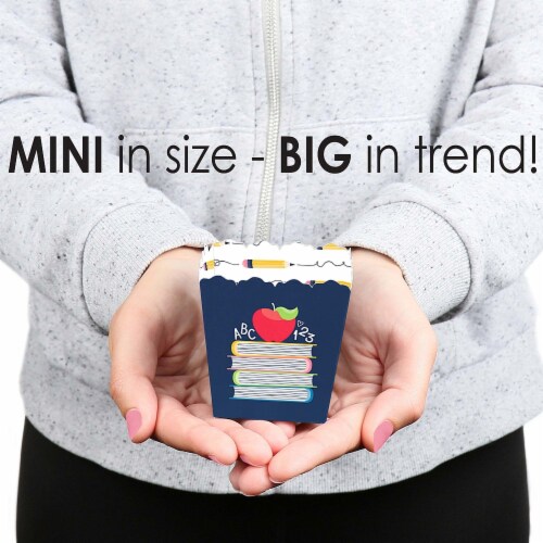 Big Dot of Happiness Back to School Mini Favor First Day of School Treat Candy Boxes 12 Ct Perspective: bottom
