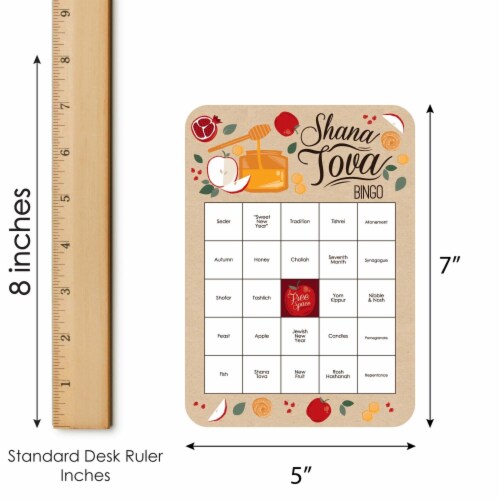 Big Dot of Happiness Rosh Hashanah - Bingo Cards & Markers - New Year Bingo Game - Set of 18 Perspective: bottom