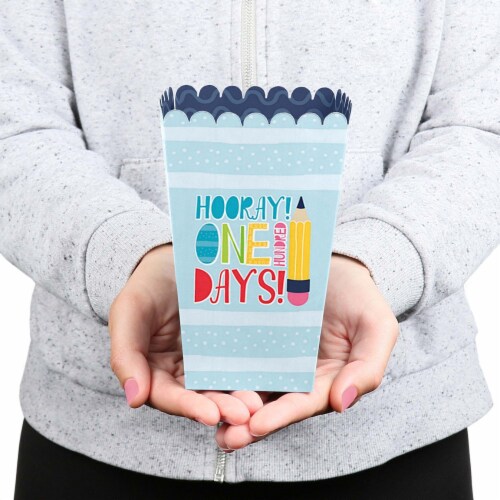 Big Dot of Happiness Happy 100th Day of School 100 Days Party Favor Popcorn Treat Boxes 12 Ct Perspective: bottom