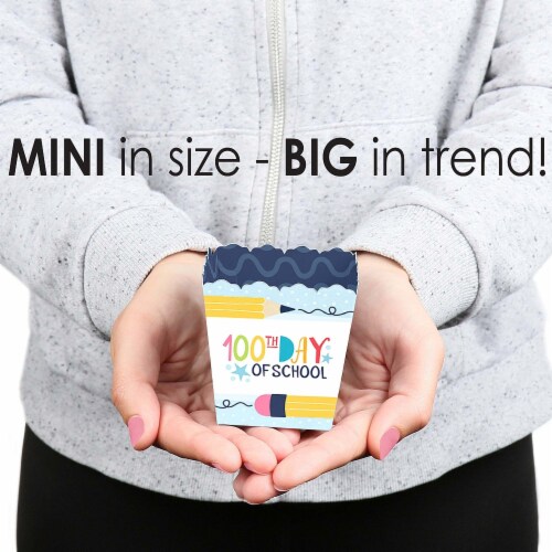 Big Dot of Happiness Happy 100th Day of School Favor 100 Days Party Treat Candy Boxes 12 Ct Perspective: bottom