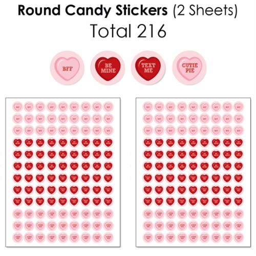 Big Dot of Happiness Conversation Hearts - Valentine's Day Candy Favor Kit - 304 Pcs Perspective: bottom
